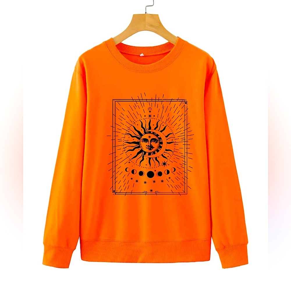 Sun and Moon Cotton Lightweight crewneck fall sweater - Picture 1 of 7